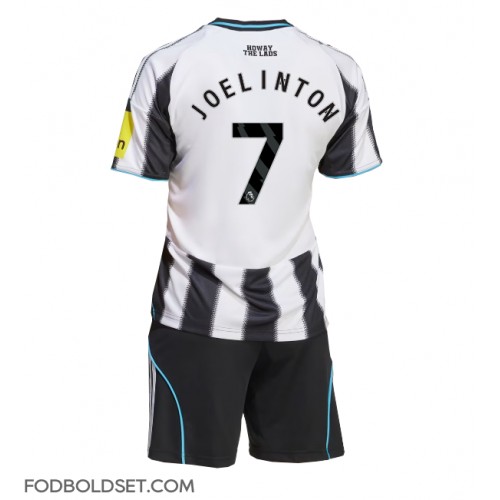Newcastle United Joelinton #7 Hjemme Trøje Børn 2025-26 Kortærmet (+ Korte bukser)
